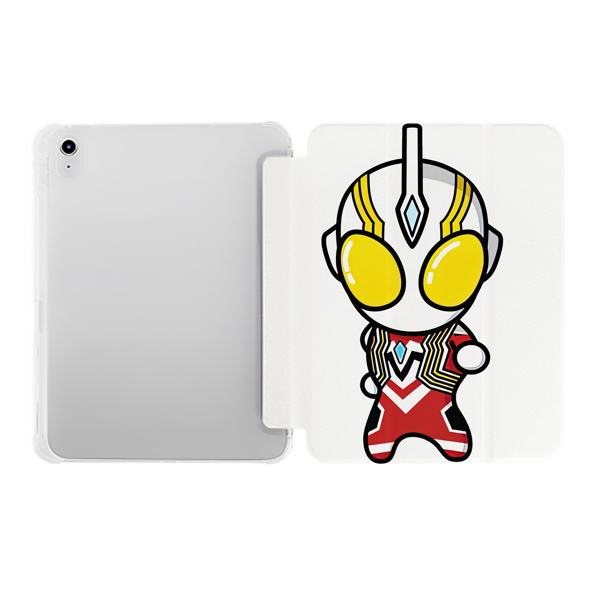 （画像用） ウルトラマン Ultraman IPad ケース ペン収納付き 三つ折りスタンド PUレザー×シリコン 対応機種9.5/10.5/10.9インチ